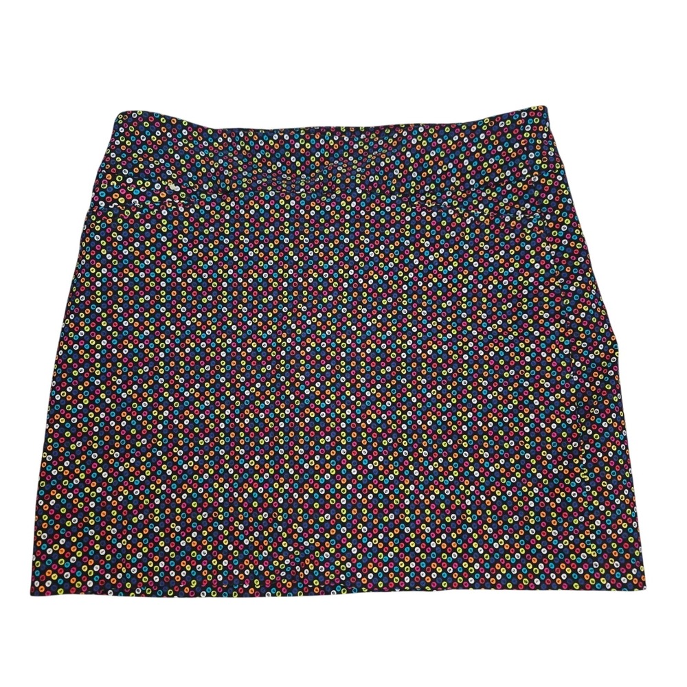 ATTYRE NEW YORK‎ Womens Skort Size 10 Multicolor Dot Print A Line Casual